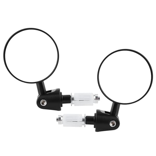 Pair Bar End Mirrors Foldable Arm Wide Viewing Angle Universal for Motorcycle Dirt Bike