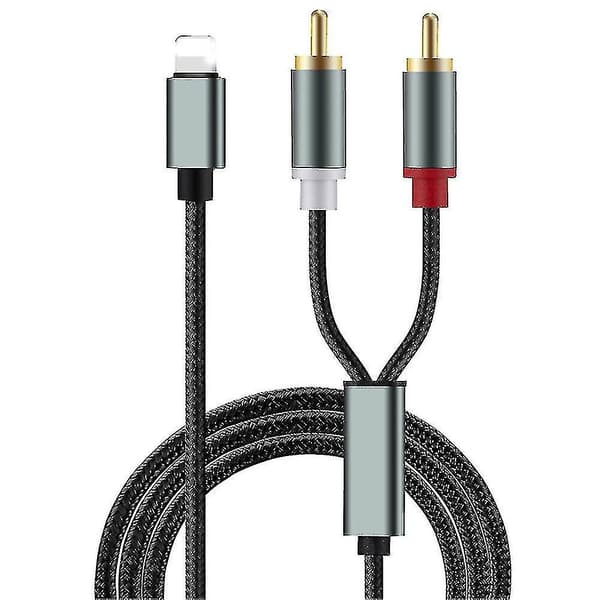 Lydadapterkabel Telefon til RCA Lotus Kabel Højttaler Lydforstærker Link Lydkabel til Apple iPhone Lightning