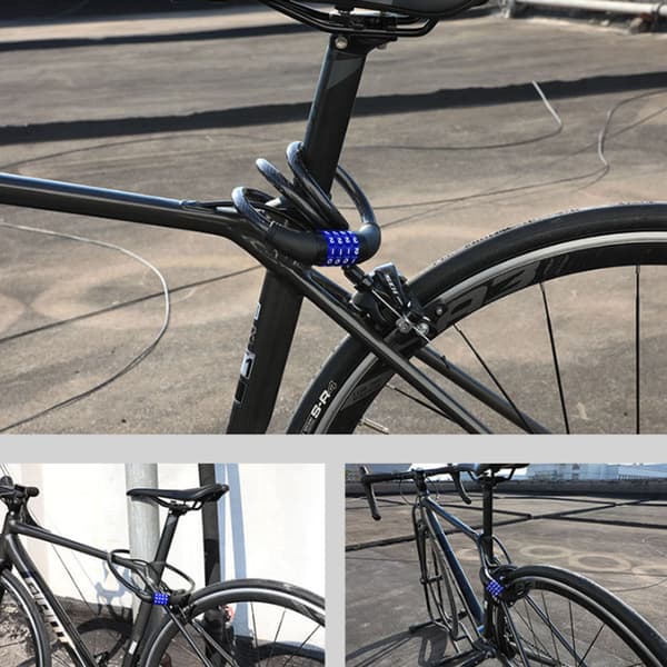 Black Combination Bike Lock, 0.8 Meter
