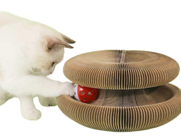 2 st Magisk Orgel Katt Klösbräda Kattleksak med Leksaksboll