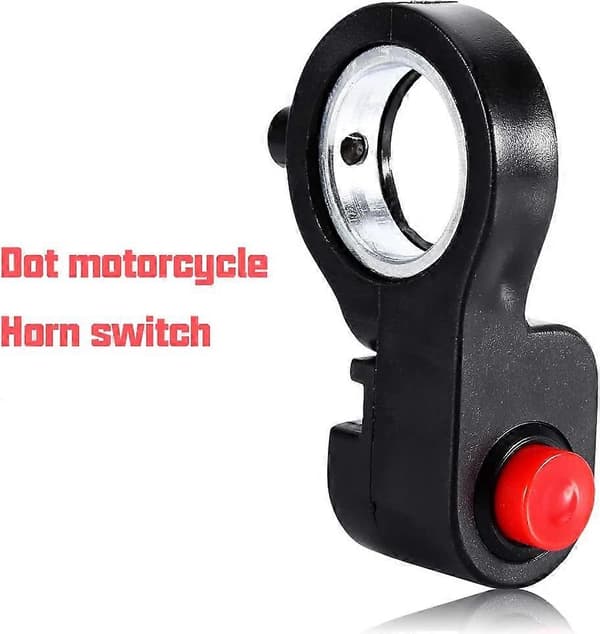 Motorcycle Horn Start, 7/8' Motorcycle Handlebar ATV Bike Horn Start Stop Switch with Stylish Button [DB]