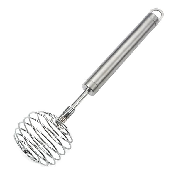 Stainless Steel Egg Whisk, Round Shaped Spring, Milk Frother, Handheld Egg Mixer