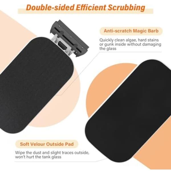 Aquarium Magnetic Cleaner Powerful Anti-Algae Scraper for Aquarium Cleaning