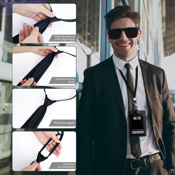 Agent Secret Service Kostymesett Spiondrakt Tilbehør for Menn Kvinner Barn til Cosplay
