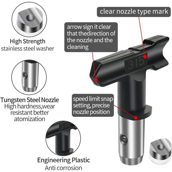 14 Airless malingssprøjtedyser