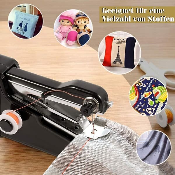 Mini Portable Electric Sewing Machine for Adults - Handheld for Fabrics, DIY, Clothes - Travel and Home Use - DEBUNS Compatible