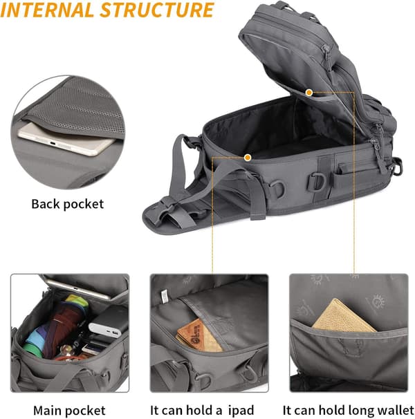 Taktisk Sling Bröstpack Molle Ryggsäck Mini Ryggsäck Assault Pac