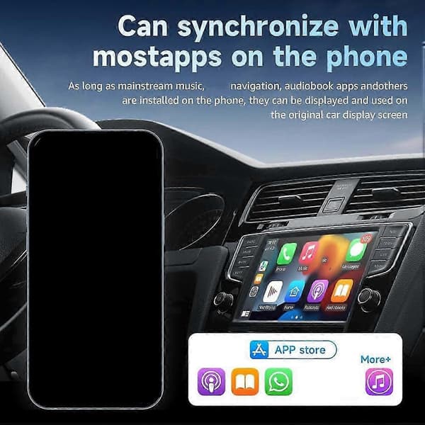 Støtte Wifi6-adapter Carplay Android Auto Box Dongle for kablet til trådløst Passer til de fleste biler USB-A Plug&Play