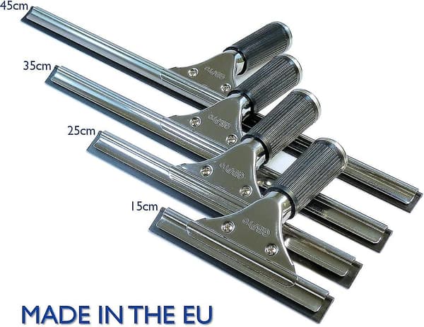Professional Stainless Steel Window Squeegee with Rubber Blade - 15cm/25cm/35cm/45cm - Window (FMY)