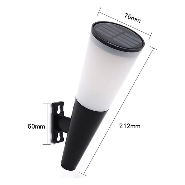 Fargerik LED-solcellelampe for hagevegg, utendørs korridor, vanntett solcellelampe for natten