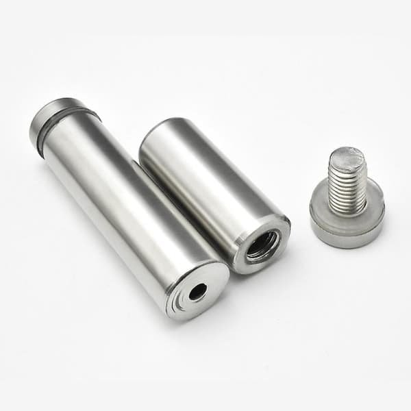 Glasafstandsstykker, 10 afstandsskruer i rustfrit stål, reklameglasafstandsskruer 20*12mm