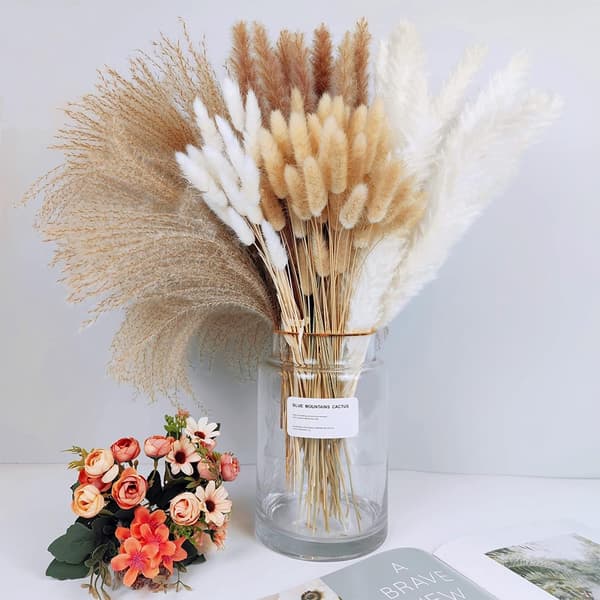75 stilke tørret blomsterbuket til blomsterarrangementer og boligindretning