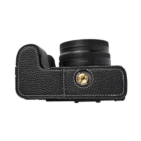 Ægte Læder Kamerataske til Nikon Z 50 II - Sort