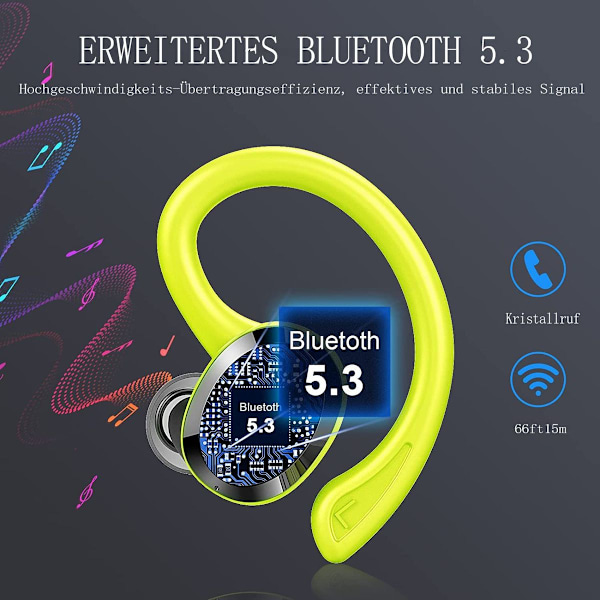 Dascert Bluetooth-hodetelefoner In-Ear Hodetelefoner Trådløse Bluetooth 5.3 Hi-Fi