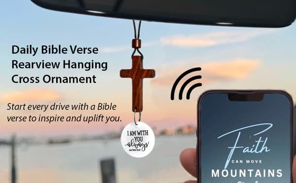 NFC Bibel Kors Bilhänge Valnöt Kors Hänge