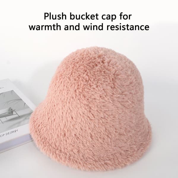 Vinter plysset fluffy imiteret pels bøllehat Shearling fiskerhatte Shearlin Style3 KLB