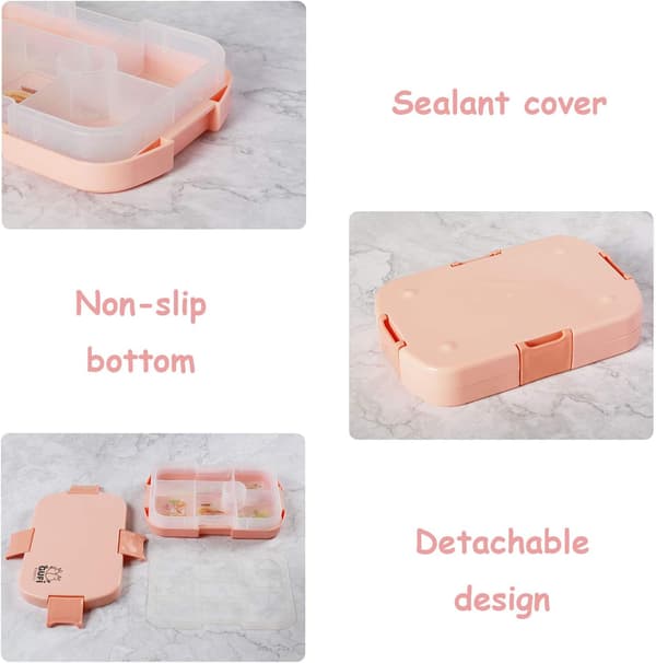 Matboks for barn, Bento-boks for barn med 6 rom, 920 ml matbeholder for barn