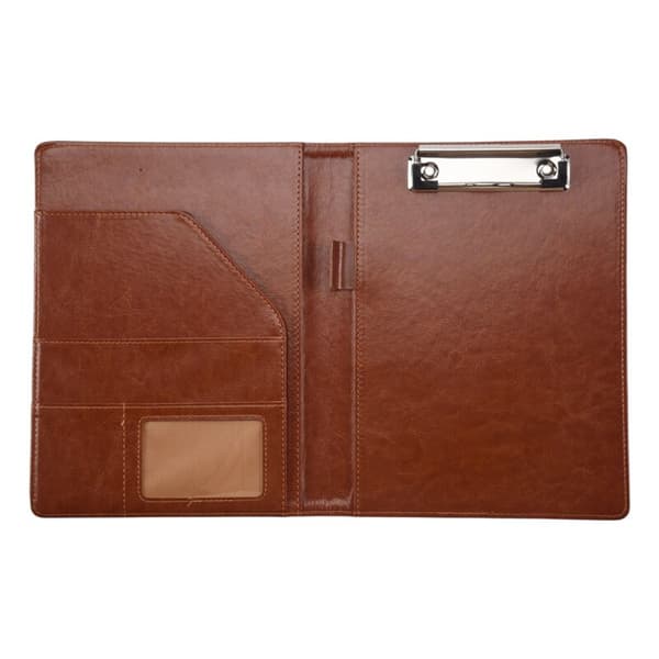 A5 Document Bag Folder File Clip Business Office Financial School Supplies (Brown)