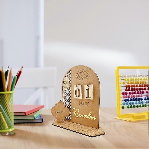 Ramadan Dekorationer Træ Ramadan DIY Nedtællingskalender Ornament Bøn Eid Ramadan Borddekoration
