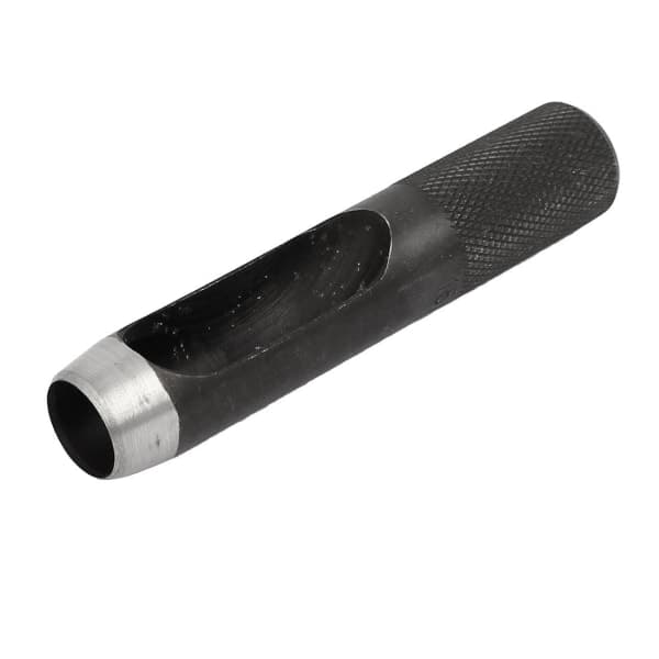 15 mm diameter metallhålstans med räfflat skaft för läderpackning och rem