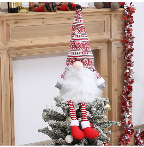 1 pc Red Christmas Decoration Forest Gnome Cone S