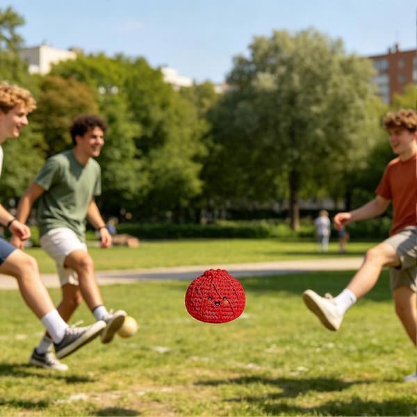 Hæklet Hacky Sack - Skånsom mod fødder og hænder - til skole- og familieaktiviteter