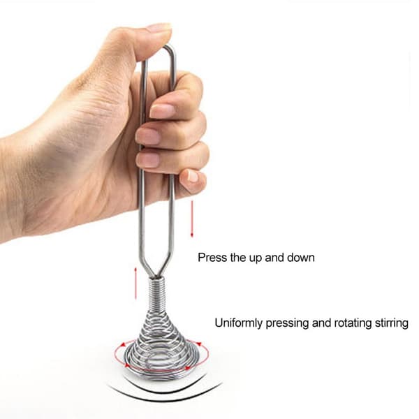 Manual Egg Whisk Stainless Steel Hand Mixer for Eggs Batter Sauce Kitchen Baking Tool Silver 22 x 5 x 8.5 cm