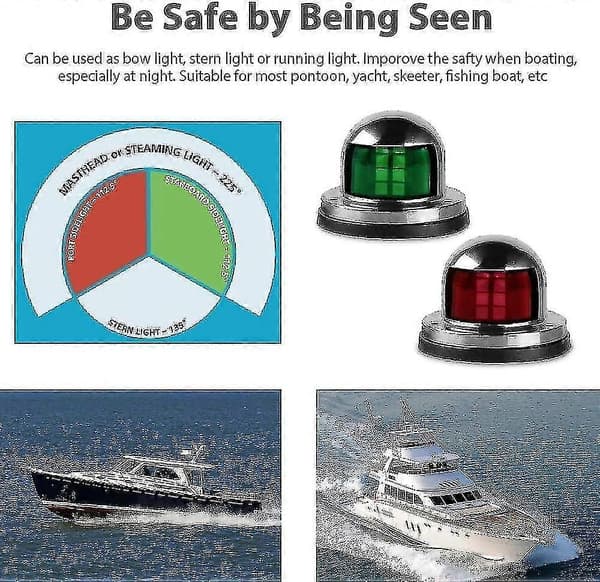 Ett par LED navigasjonslys, marine navigasjonssignallys