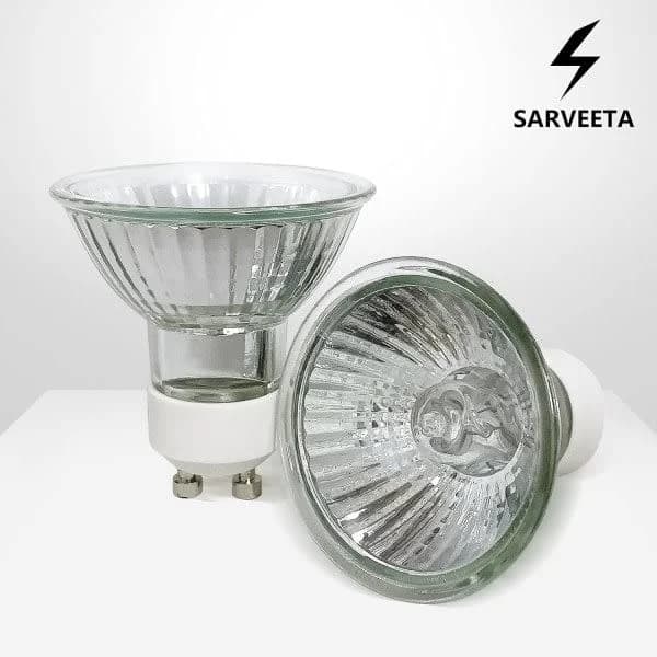 GU10 Halogen Bulbs 35W Dimmable, 220V GU10 Halogen Spotlight 2 Pin, 400 LM, 2800K Warm White (3 pcs, White)
