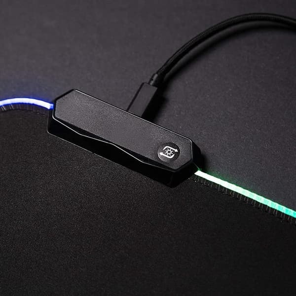 RGB-gamingmusemåtte - 340 x 245 x 3 mm LED-musemåtte med