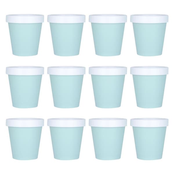 12-pack 200 ml maskflaskor med innerlock, rakt maskglas blå KLB