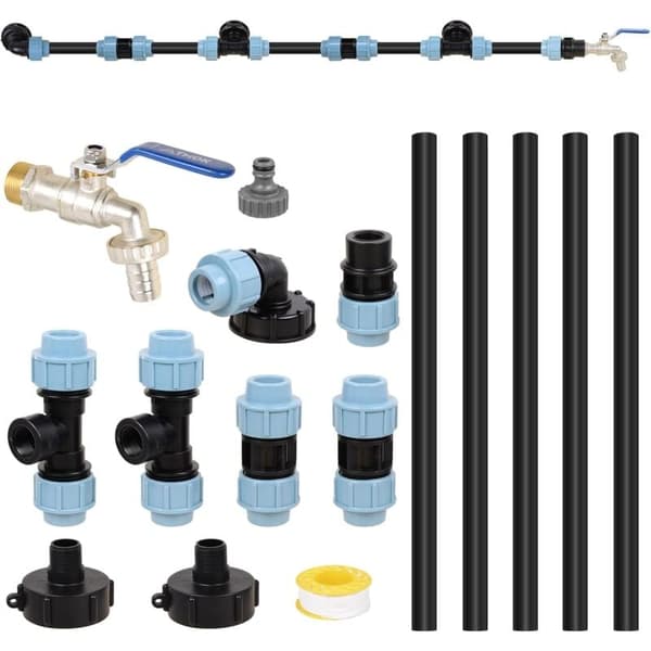 IBC S60 x 6 Connection Kit for 3 IBC Tanks Side by Side with 3/4