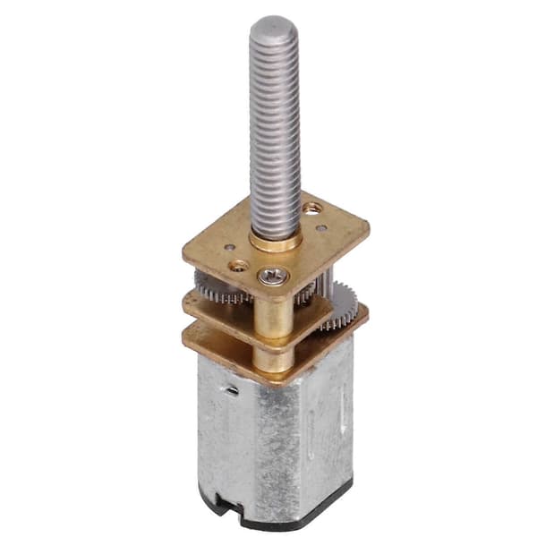 90RPM DC6V High Torque Geared Motor and M4x20mm Threaded Output Shaft Speed Reducer for Robots