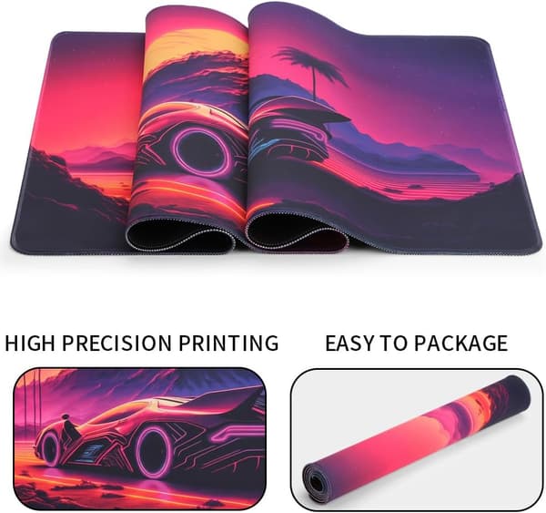 Anime musematte, 900 x 400 mm stor gamingmusematte, gamingbordmatte, utvidet musematte, (UK16-zicar)