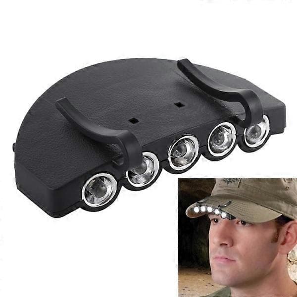 LED-otsalamppu / otsavalaisin lippikseen, musta