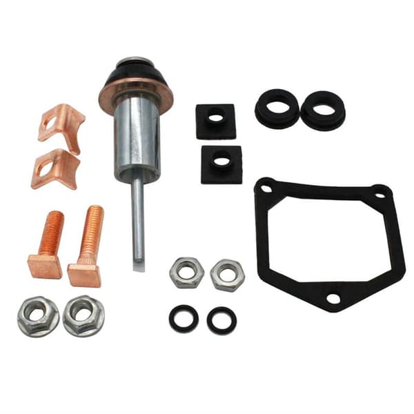 2X Universal Startmotor Solenoid Reparations Ombyggnadssæt Stempel Kontakter Sæt til