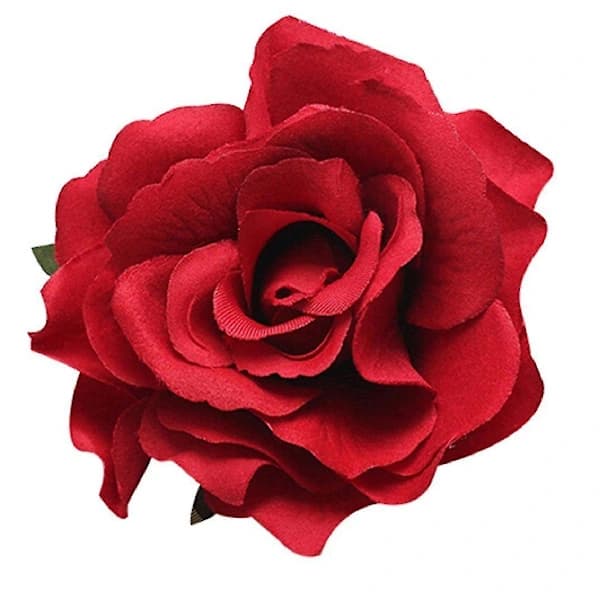 Rød rose, stofblomst til hår, hårnåle, corsage, broche, bryllupssmykker, rød
