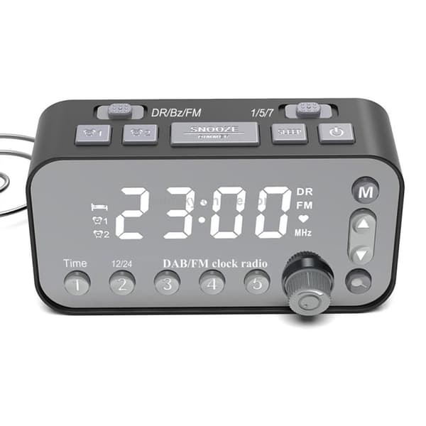 DAB-A1 Large Screen DAB & FM Alarm Clock Radio with Dual USB
