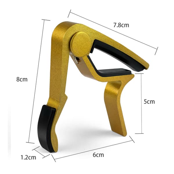 Hurtigudløser capo til guitar, til elektrisk guitar (Capo-Golden)
