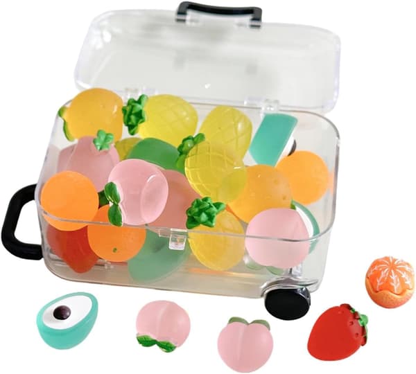 Mini frugt 20 oplyste figurer med kuffert -