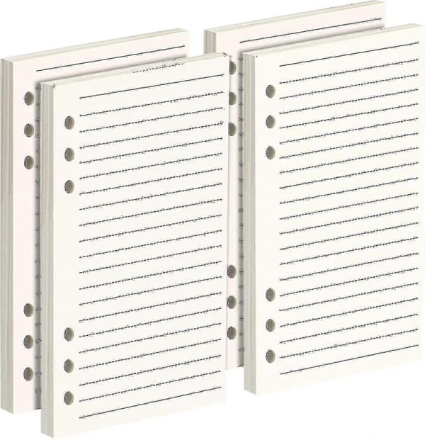 2-pack A6 Linjerat Papper Påfyllning För Filofax Personlig Kalender -gt