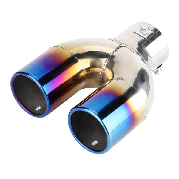 Universal Car Modified Double Exhaust Pipe Rear Muffler Tip End Pipe Stainless Steel Chrome
