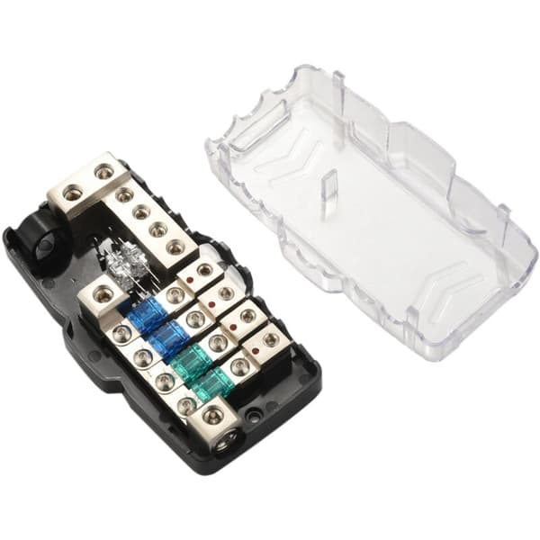 Multifunktionel Bil Stereo ANL Sikringsholder Distribution LED 0/4Ga Udtag 4-vejs Sikringsboks 30A 60A 80Amp
