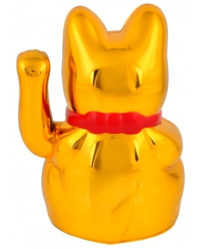 Maneki-neko - Vinkende kat Guld Guld gold