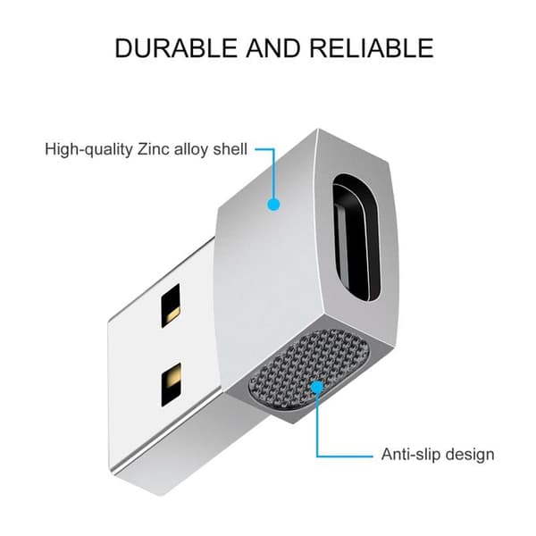 USB-C til USB-adapter Sølv