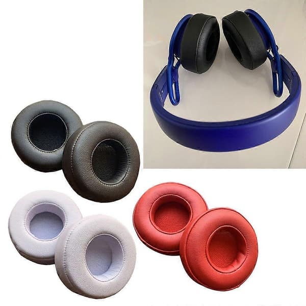 Leather Sponge Cover Earpads for Beats for Mixr Headset Replacement Part Red Red