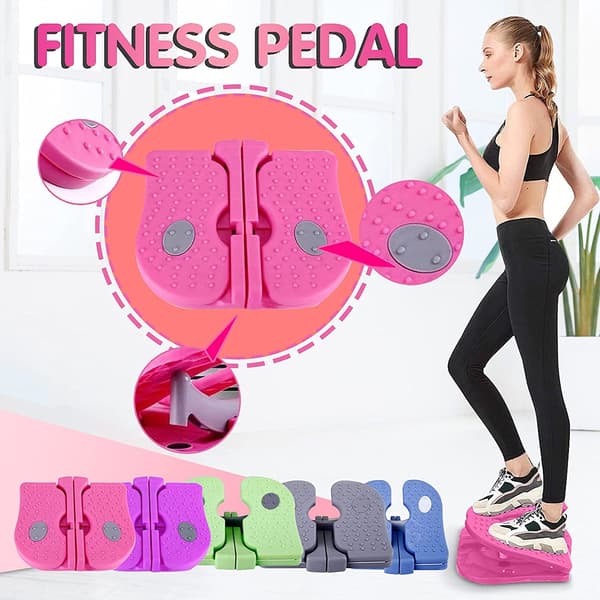 (Gray) Stepper for exercise, Mini Stepper Foldable Foot Pedal Un