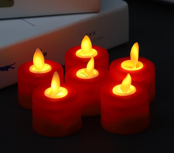 24 stk. svingende LED elektroniske stearinlys små te-voks romantiske b
