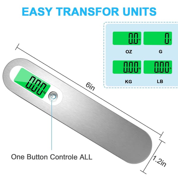 High-precision luggage scale - Portable electronic digital pocket scale 50 kg with hook
