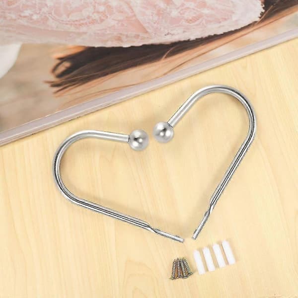 Curtain Tieback, Curtain Tieback Hook, Decorative Metal Window Curtain Holder, Silver